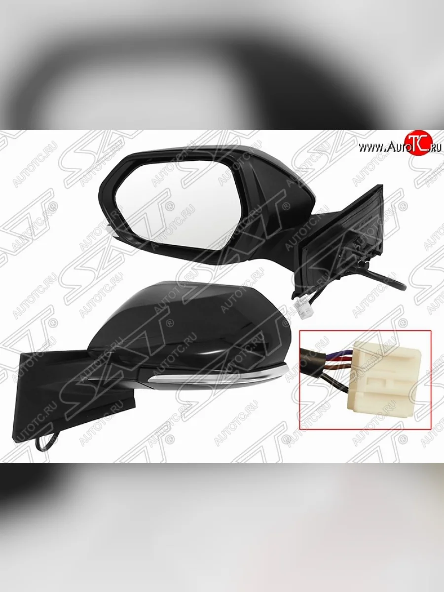 Левое боковое зеркало заднего вида SAT  Toyota Prius (2015-2018) XW50 (Неокрашенное)  в Самаре Самарской области