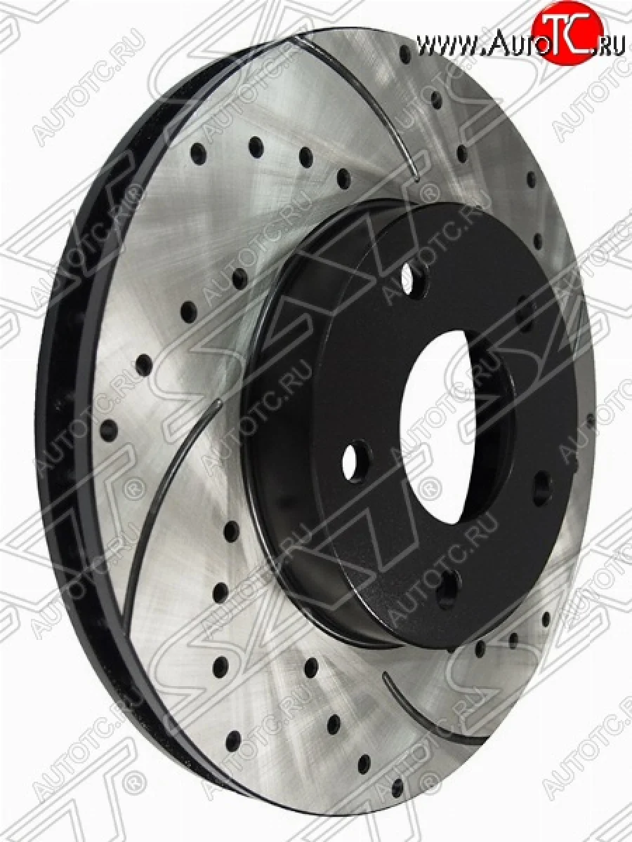 Комплект передних тормозных дисков SAT (перфорированые) Nissan Presage U30 рестайлинг (2001-2003)  в Керчи Республика Крым