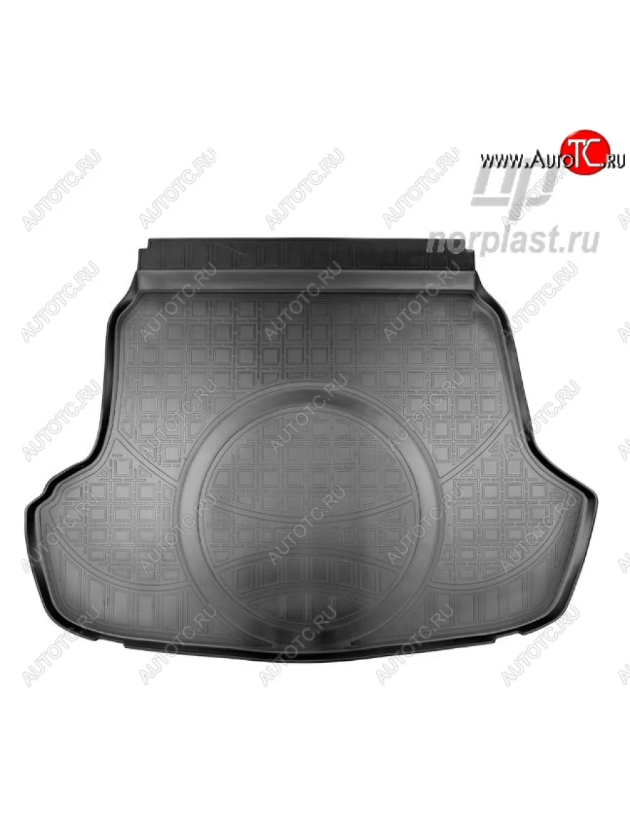 Коврик в багажник (c выступом под запаску) Norplast Unidec Hyundai Sonata LF рестайлинг (2017-2019) (Чёрный)  в Перми Пермском крае