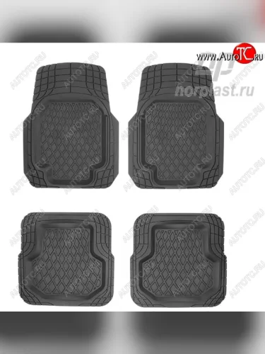 Коврики салонные литьевые универсальные Norplast (передний - 589х771 см, задний - 528х508 см) INFINITI Qx50 J50 дорестайлинг (2013-2016)