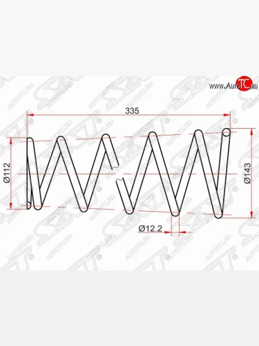 Комплект задних пружин 4 WD SAT (2 шт) Toyota Caldina ( T190,  T210) - Corona Premio  T210