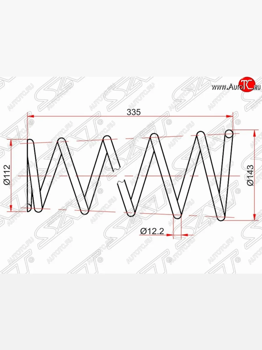 Комплект задних пружин 4 WD SAT (2 шт) Toyota Caldina T190 дорестайлинг универсал (1992-1995)  в Перми Пермском крае