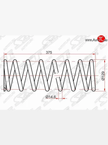 Комплект задних пружин 4 WD SAT (2 шт) Toyota Ipsum  SXM10 (1995-1998) дорестайлинг