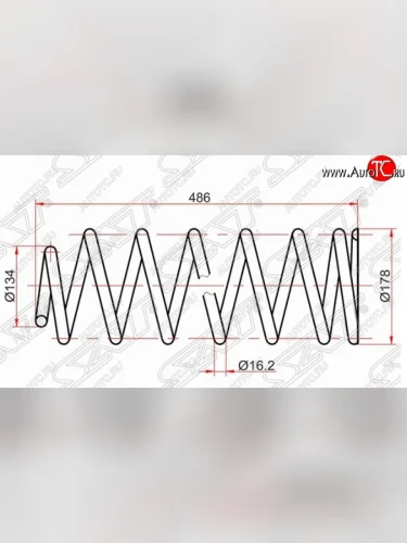 Комплект задних пружин SAT (2 шт) Toyota Land Cruiser 10 100 1-ый рестайлинг (2002-2005)