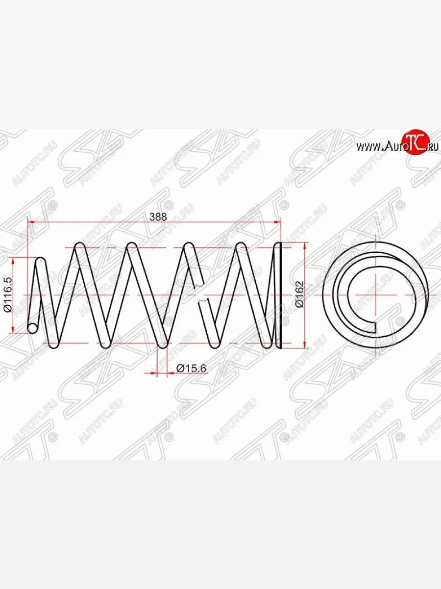 Комплект задних пружин SAT (2 шт)  Toyota Land Cruiser Prado (2002-2009) J120  в Самаре Самарской области