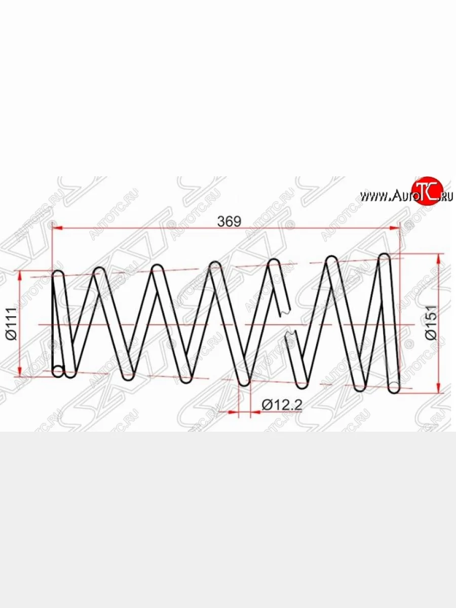 Комплект задних пружин WG SAT (2 шт) Toyota Corolla E100 седан (1991-2002)  в Перми Пермском крае
