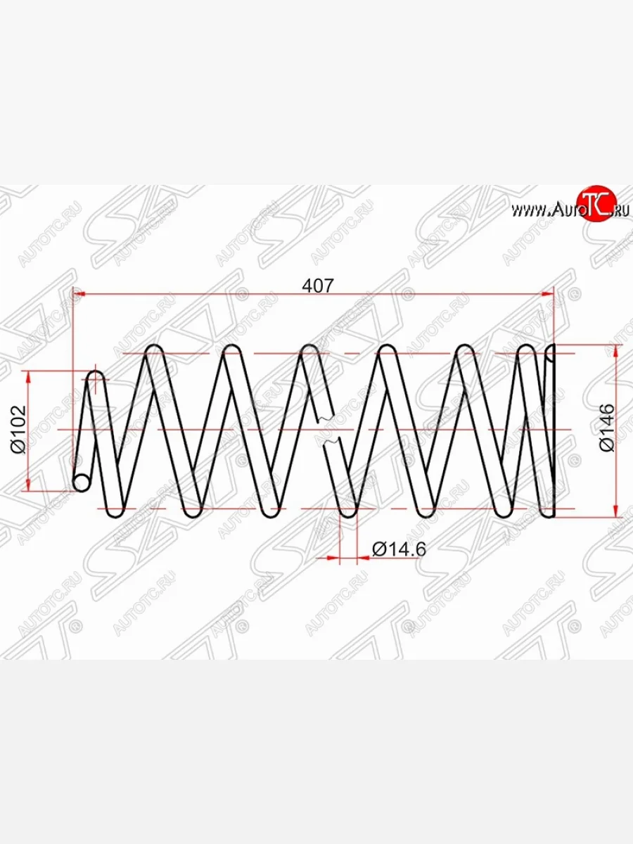 Комплект задних пружин SAT (2 шт) Toyota Land Cruiser 90 (1996-2000)  в Воронеже Воронежской области
