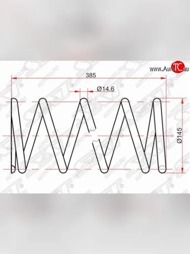 Комплект задних пружин 4 WD SAT (2 шт) Toyota RAV4  CA20 (2000-2003) 3 дв. дорестайлинг, 5 дв. дорестайлинг
