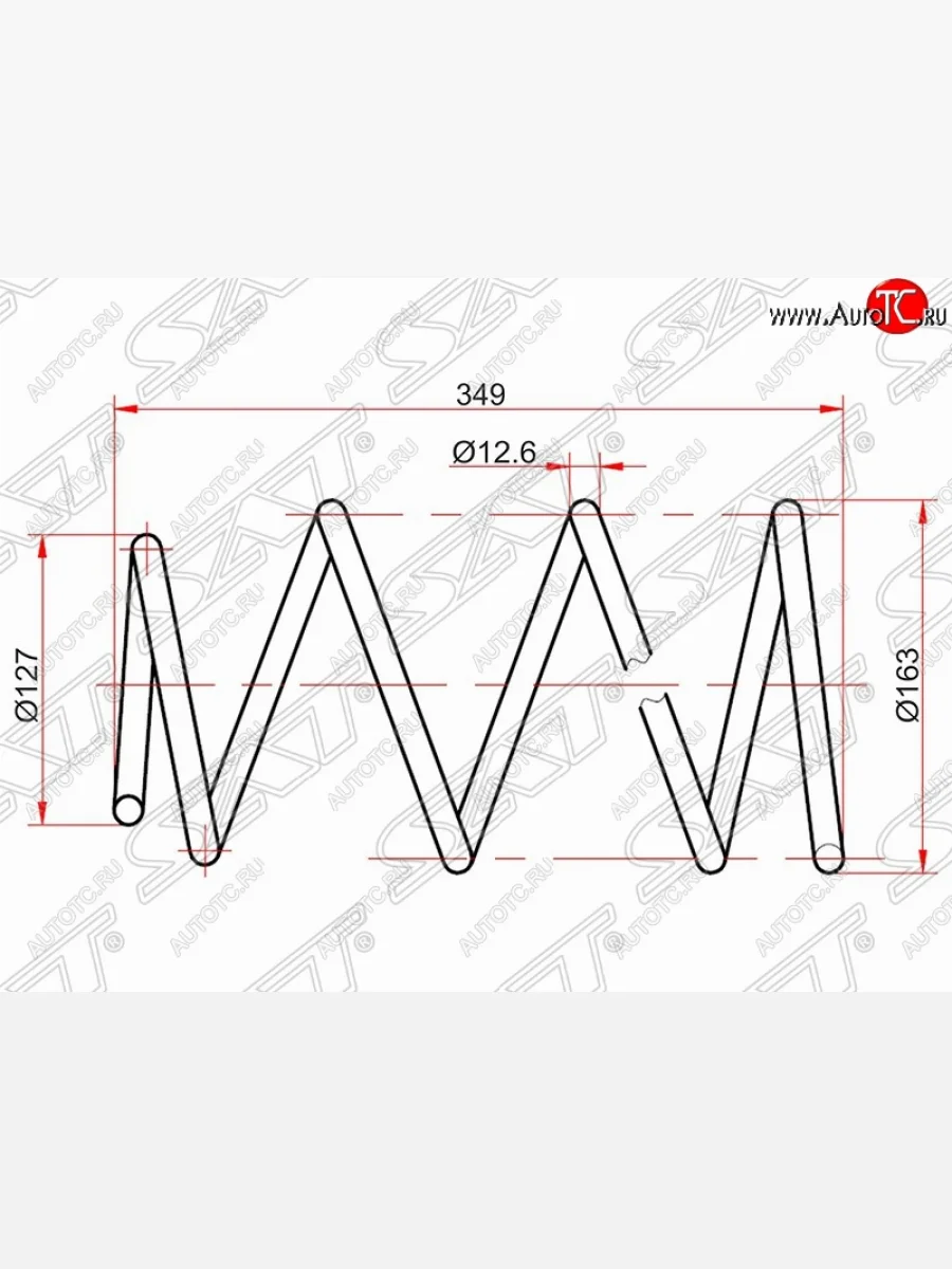 Комплект передних пружин SAT (2 шт) Toyota Allion T240 седан рестайлинг (2004-2007)  в Керчи Республика Крым