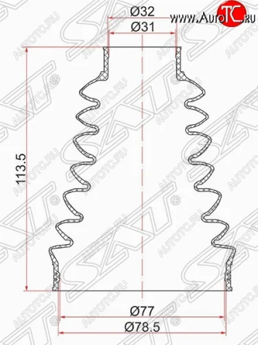 Пыльник ШРУСа (внутренний) SAT Audi Q7 4L дорестайлинг (2005-2009)