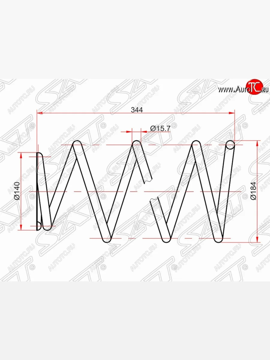 Комплект передних пружин SAT (2 шт) Toyota Kluger XU20 дорестайлинг (2000-2003)  в Керчи Республика Крым