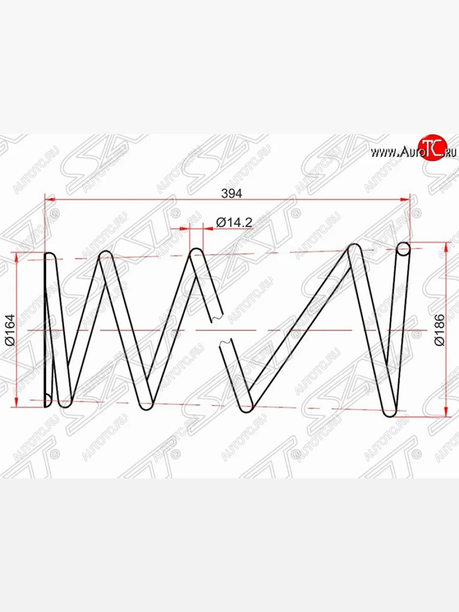 Комплект передних пружин (4WD) SAT (2 шт) Toyota RAV4 CA20 5 дв. дорестайлинг (2000-2003)  в Керчи Республика Крым