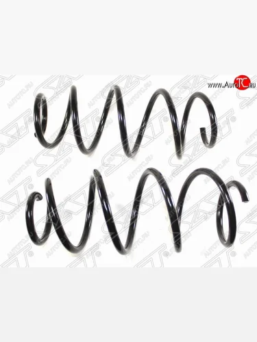 Комплект передних пружин SAT (2 шт) Volkswagen Polo  Mk5 6R,6C,61 (2009-2015) седан дорестайлинг, хэтчбек 5 дв. дорестайлинг