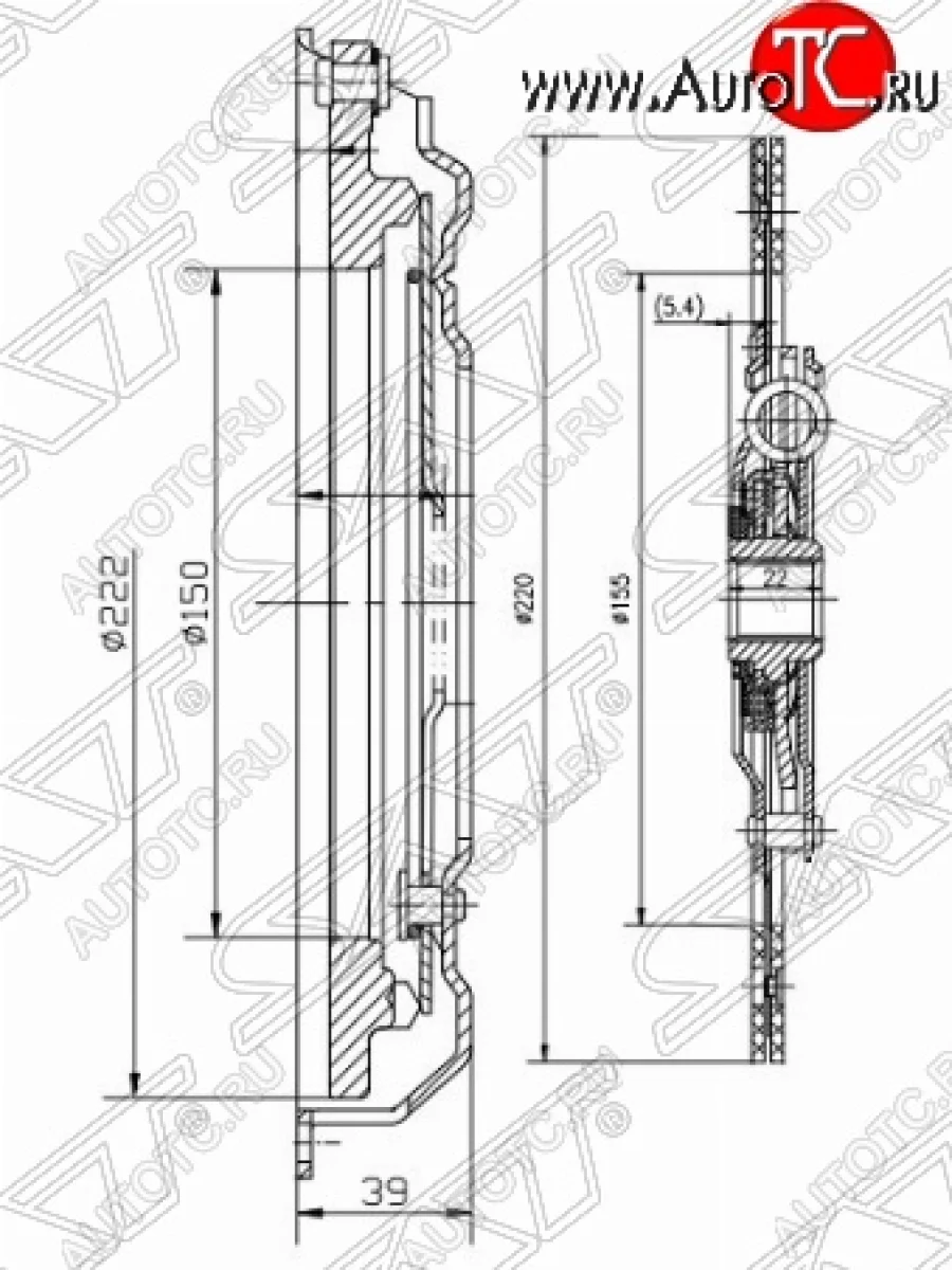 Комплект сцепления SAT (1.4,1.6,1.6Ti) Ford Focus 2 хэтчбэк 3 дв. рестайлинг (2007-2011)  в Керчи Республика Крым