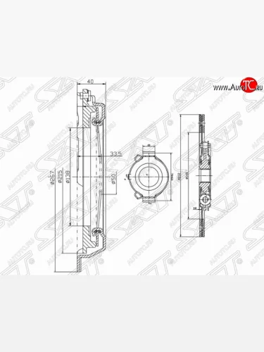 Комплект сцепления (1.6, 1.8, 4AFE, 7AFE, 1ZZ-FE) SAT Toyota Vitz XP10 хэтчбэк 3 дв. дорестайлинг (1999-2001)