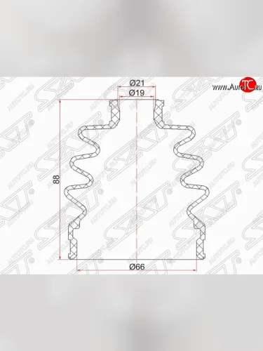 Пыльник ШРУСа SAT (наружный) Daewoo Matiz M100 дорестайлинг (1998-2000)