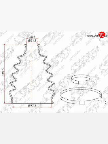 Пыльник ШРУСа SAT (наружный) Ford Focus 3 хэтчбэк дорестайлинг (2010-2015)