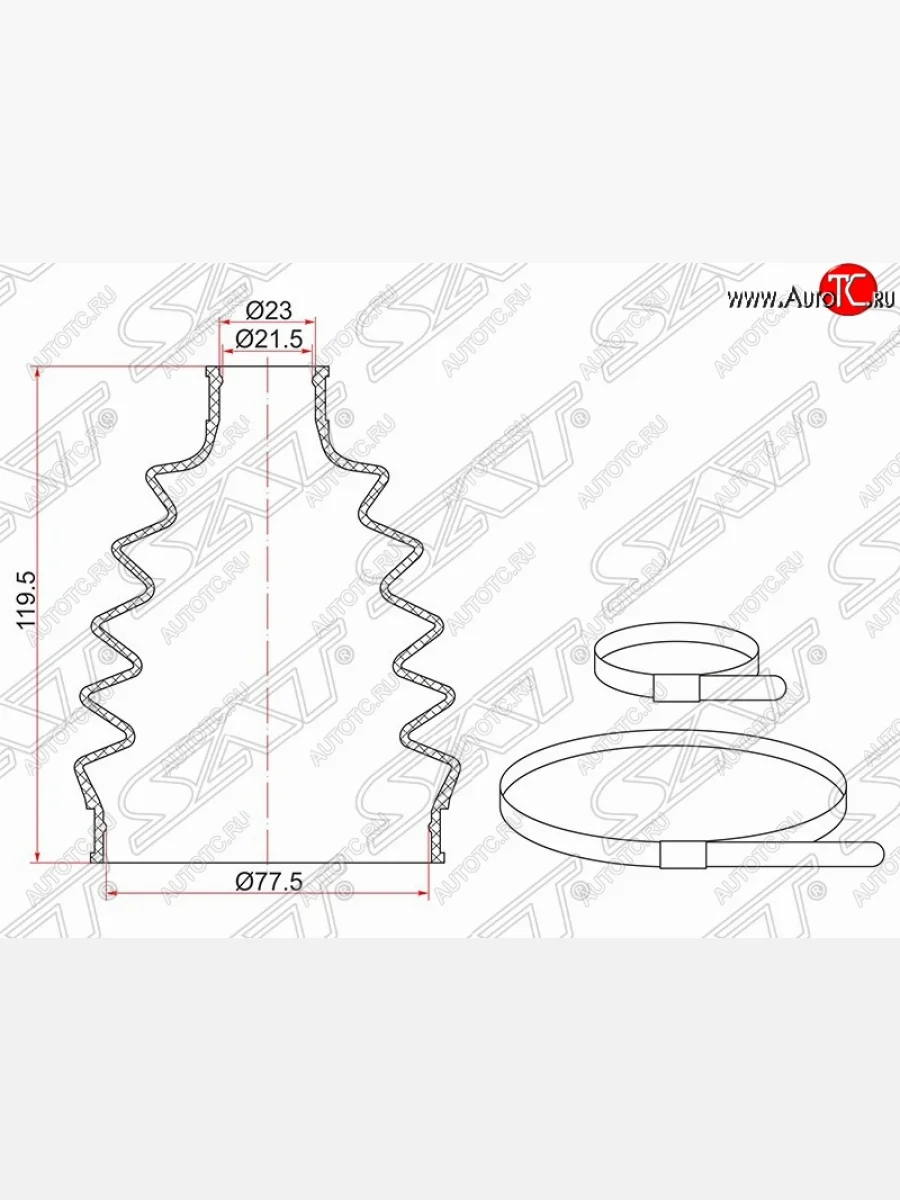 Пыльник ШРУСа SAT (наружный) Ford Focus 3 хэтчбэк дорестайлинг (2010-2015)  в Керчи Республика Крым