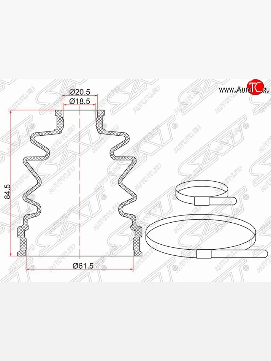 Пыльник ШРУСа (внутренний/задний) SAT Honda CR-V RD1,RD2,RD3  дорестайлинг (1995-1998)  в Самаре Самарской области