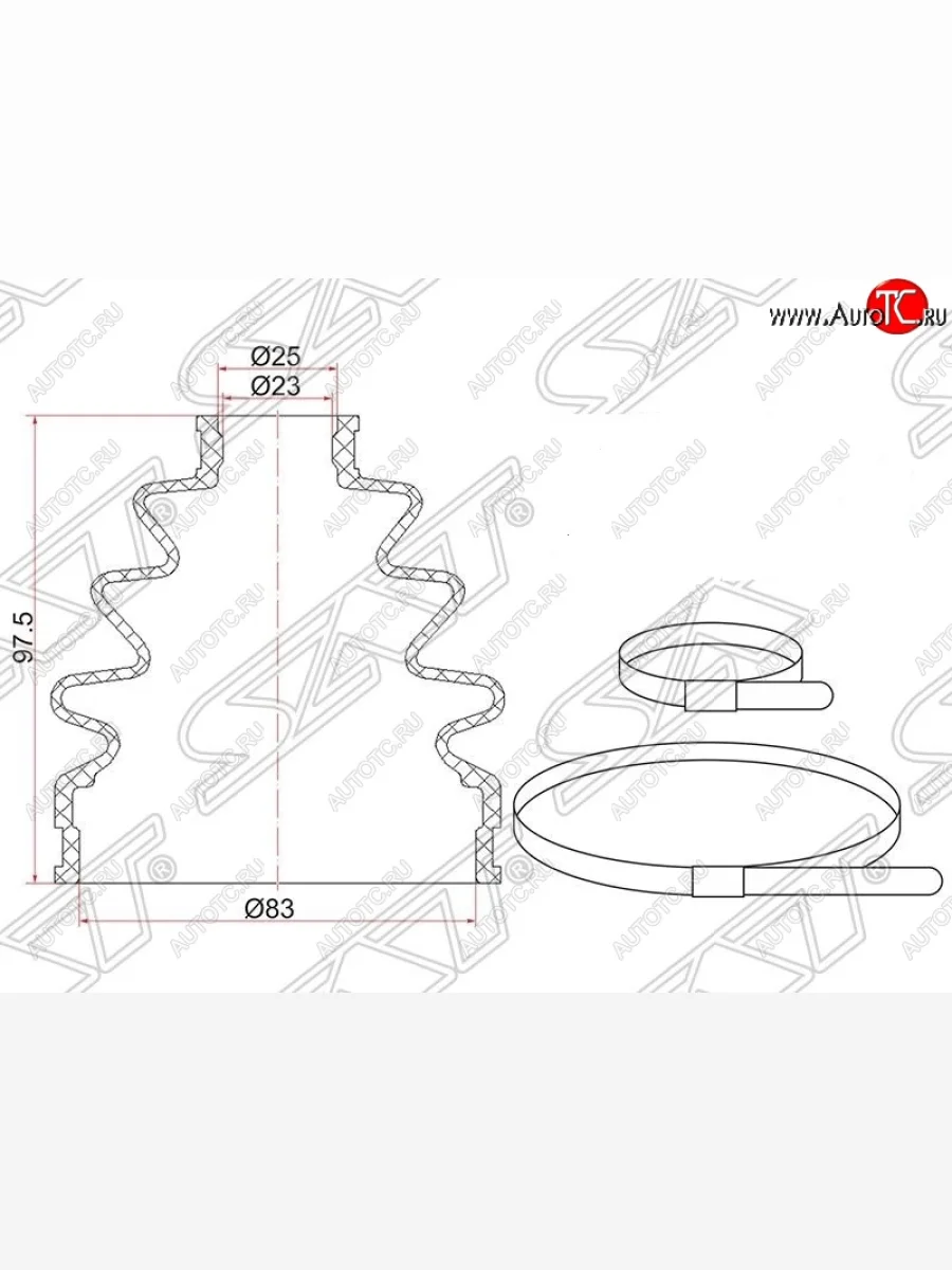 Пыльник шруса SAT (наружный) Honda CR-V RD1,RD2,RD3  дорестайлинг (1995-1998)  в Самаре Самарской области