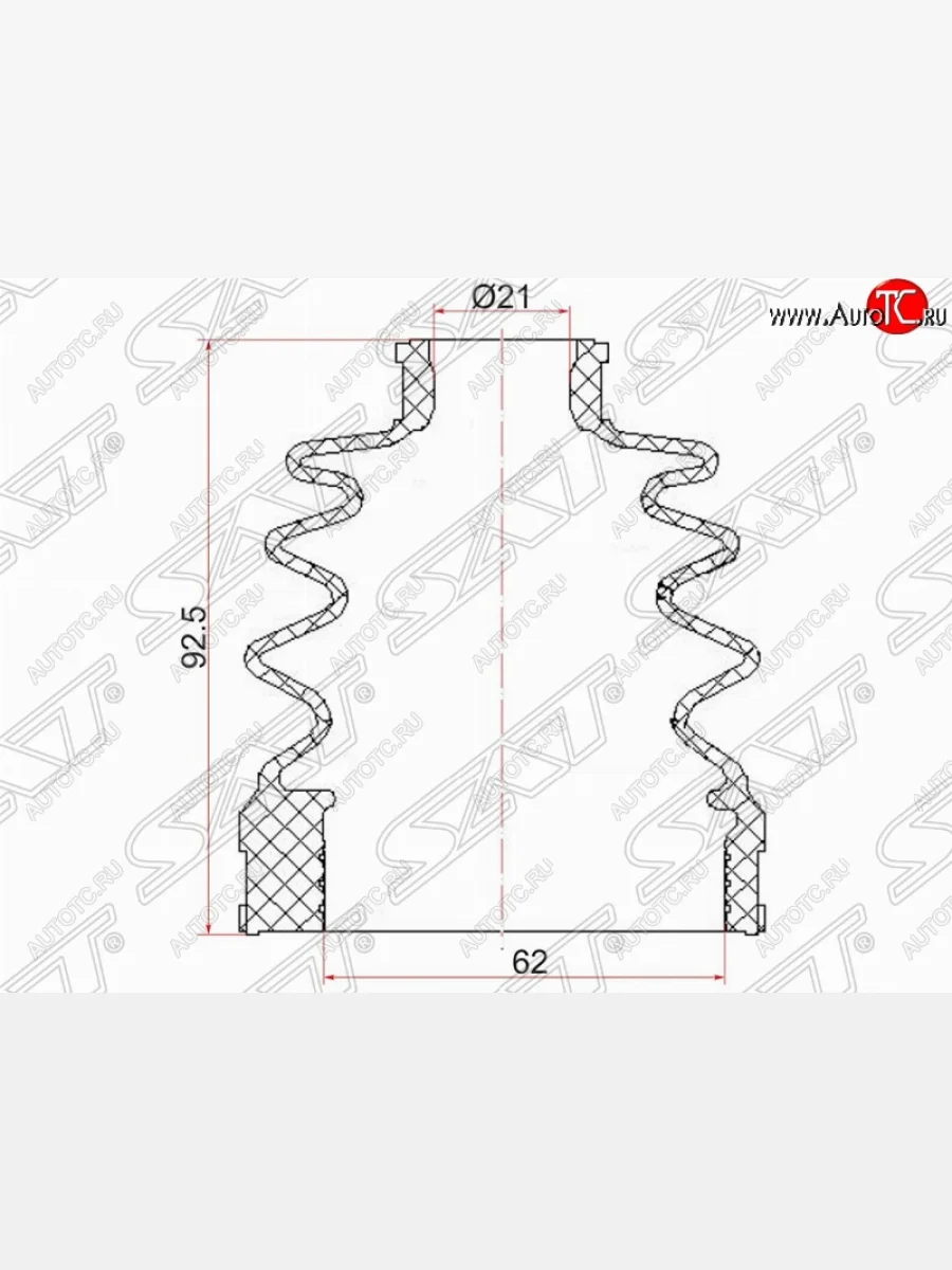 Пыльник ШРУСа (внутренний/передний) SAT Hyundai Solaris RBr седан дорестайлинг (2010-2014)  в Перми Пермском крае