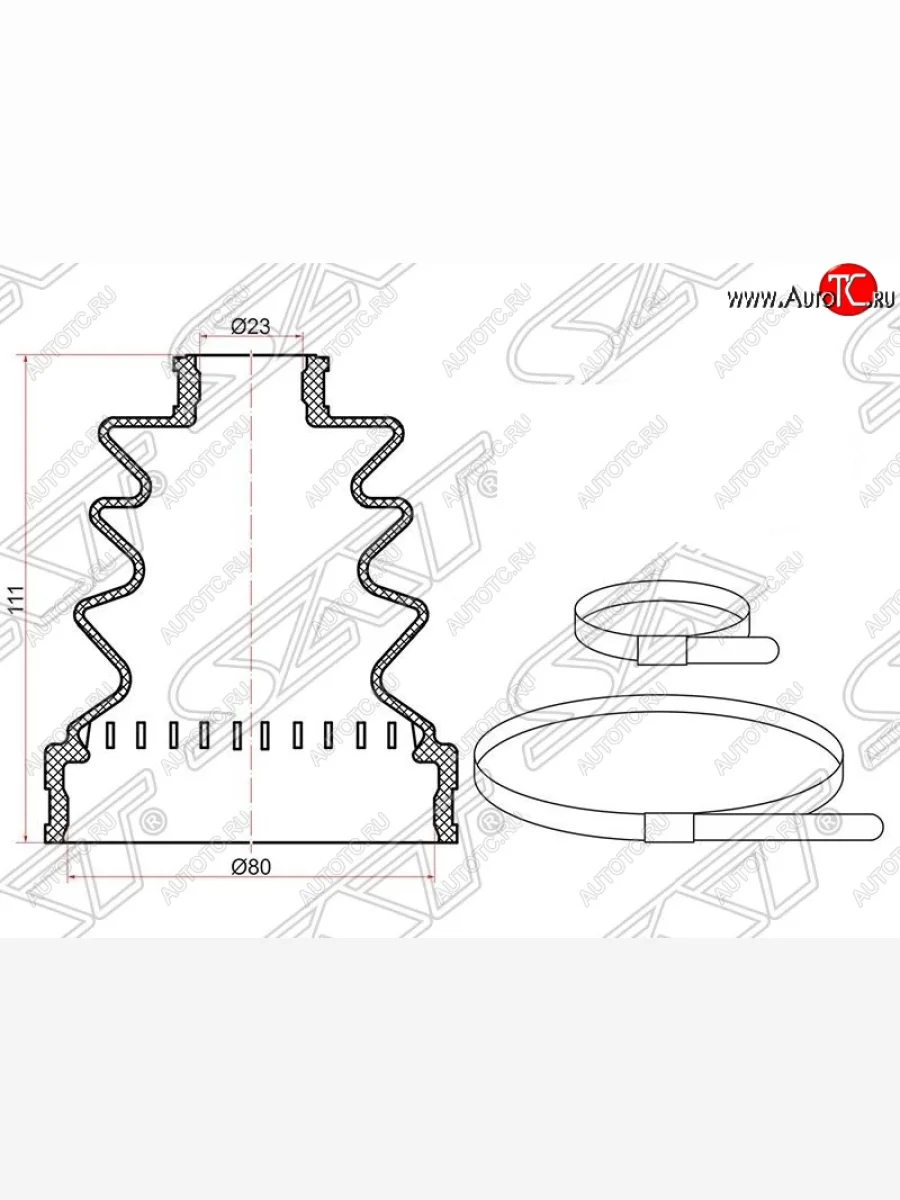 Пыльник ШРУСа (наружный) SAT KIA Ceed 1 ED дорестайлинг, хэтчбэк 5 дв. (2006-2010)  в Перми Пермском крае