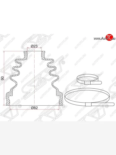Пыльник ШРУСа (наружный) SAT Mazda CX-7 ER рестайлинг (2010-2012)