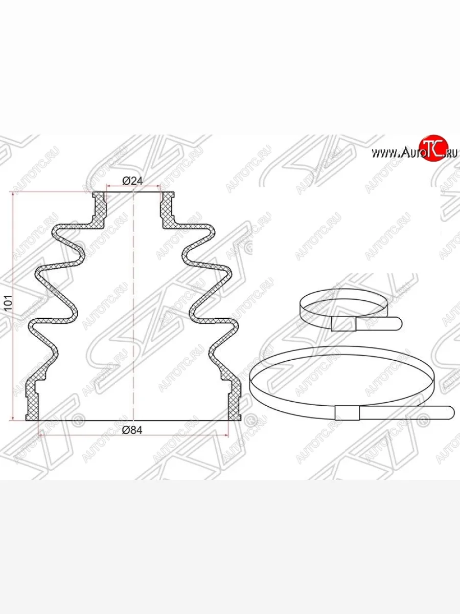 Пыльник ШРУСа (наружный) SAT  Mitsubishi Galant (1992-1996) 7  в Керчи Республика Крым
