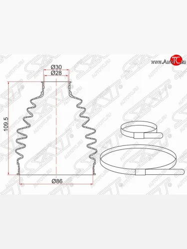 Пыльник ШРУСа (наружный/передний) SAT Nissan X-trail  2 T31 (2007-2015) дорестайлинг, рестайлинг