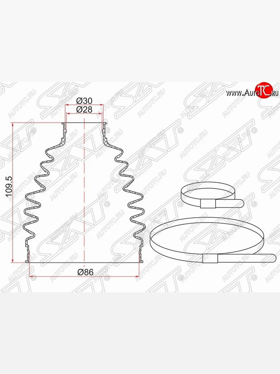 Пыльник ШРУСа (наружный/передний) SAT  Nissan X-trail (2007-2015) 2 T31  в Керчи Республика Крым