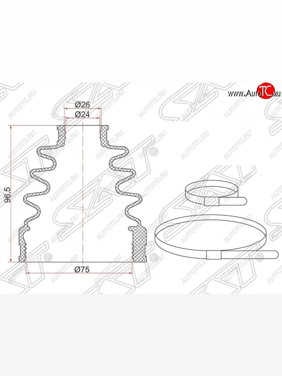 Пыльник ШРУСа (внутренний/передний) SAT  Nissan X-trail (2007-2015) 2 T31  в Керчи Республика Крым