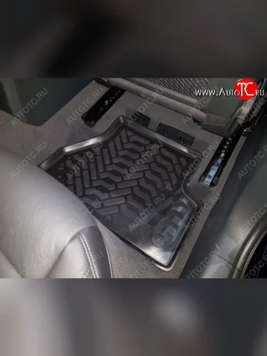 Комплект ковриков в салон Aileron 3D (с подпятником) Audi A4 B9 дорестайлинг,седан (2016-2020)