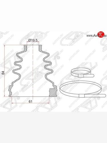 Пыльник ШРУСа (внутренний/передний) SAT Nissan Note  1 (2004-2013) E11 дорестайлинг, E11 рестайлинг
