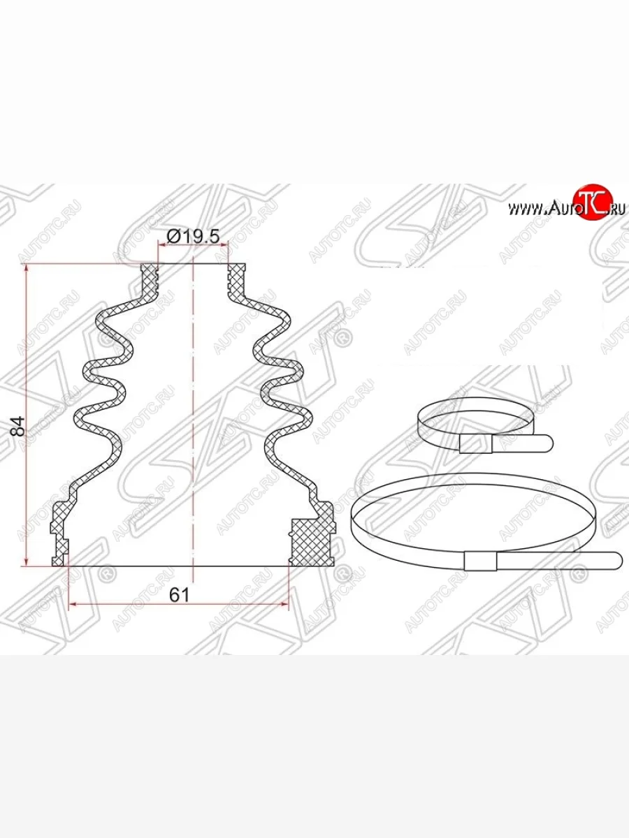 Пыльник ШРУСа (внутренний/передний) SAT  Nissan Note (2004-2013) 1  в Керчи Республика Крым