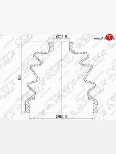 Пыльник ШРУСа (наружный) SAT Nissan Sunny B15 (1998-2004)