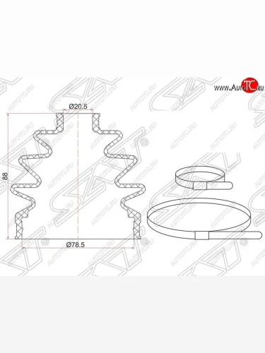 Пыльник ШРУСа (наружный) SAT Nissan Almera  1 N15 - Bluebird Sylphy  G10