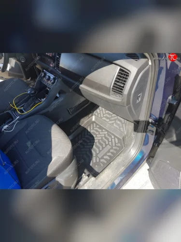 Комплект ковриков в салон Aileron 3D (с подпятником) Skoda Kodiaq 1 NS7 дорестайлинг (2017-2021)