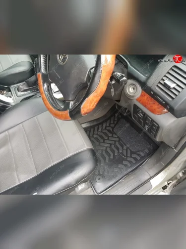 Комплект ковриков в салон (правый руль) Aileron 3D (с подпятником) Toyota Land Cruiser Prado J120 (2002-2009) Комплект ковриков в салон (правый руль) Aileron 3D (с подпятником) Toyota Land Cruiser Prado J120 (2002-2009)
