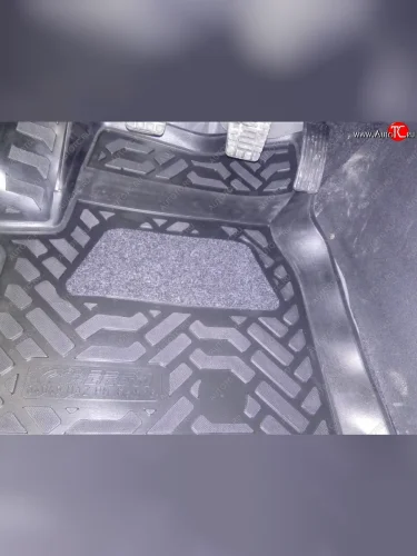 Комплект ковриков в салон Профи Aileron 3D (с подпятником, передние) Уаз Патриот 3163 5 дв. 2-ой рестайлинг (2017-2025)