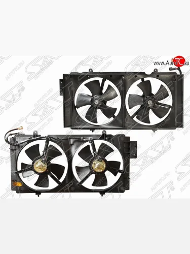 Диффузор радиатора в сборе SAT Lifan Solano  дорестайлинг (2010-2015)