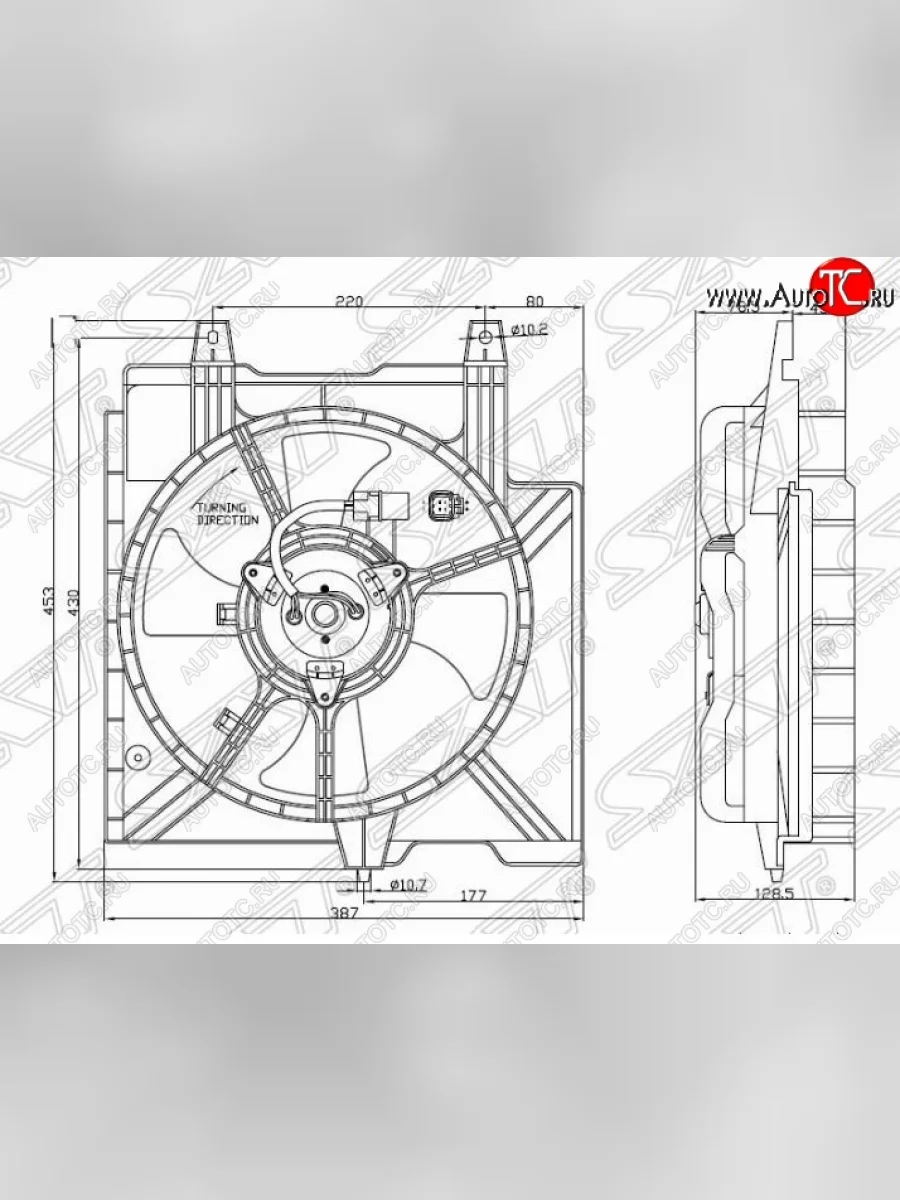 Диффузор радиатора в сборе SAT Nissan Micra K11 5 дв. рестайлинг (2000-2003)  в Перми Пермском крае