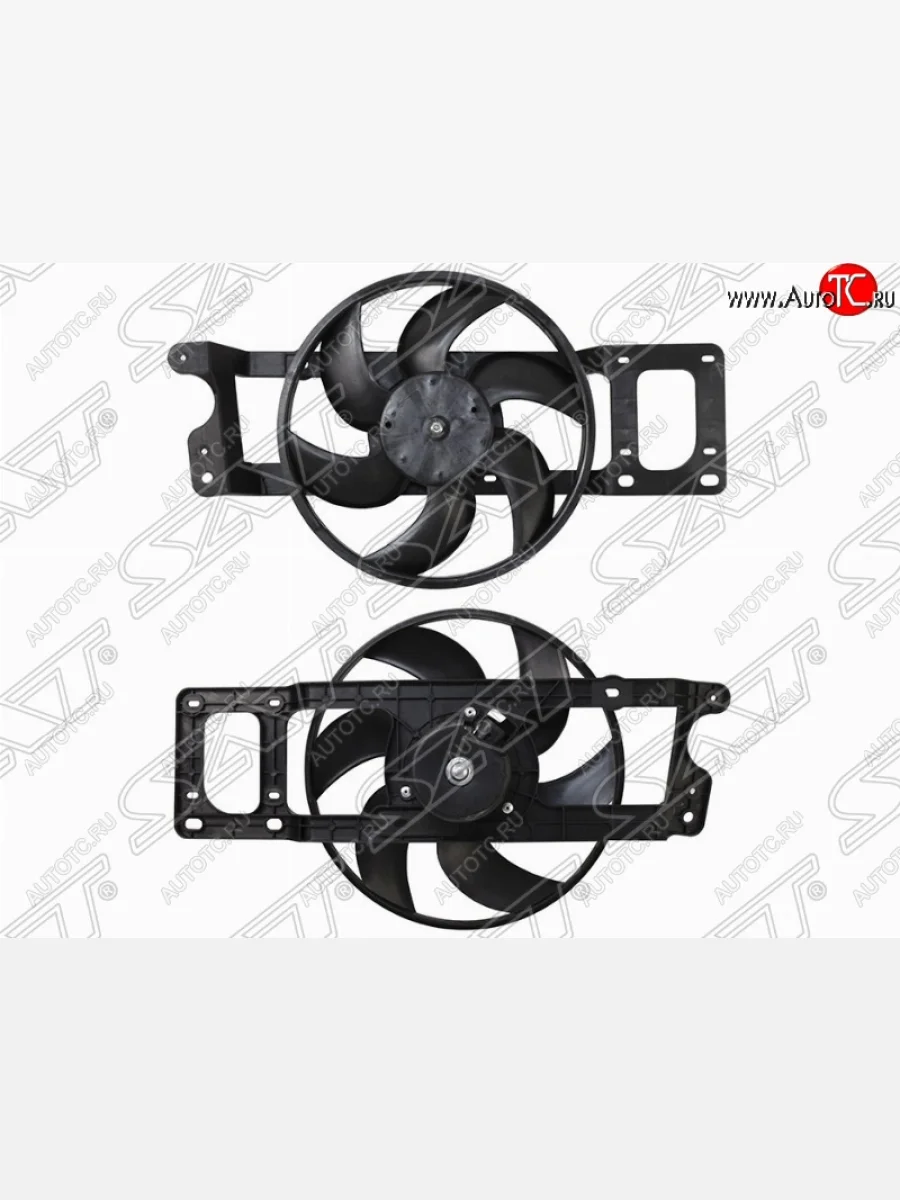 Диффузор радиатора в сборе SAT (без кондиционера) Renault Kangoo KC рестайлинг (2003-2007)  с доставкой в г. Керчь