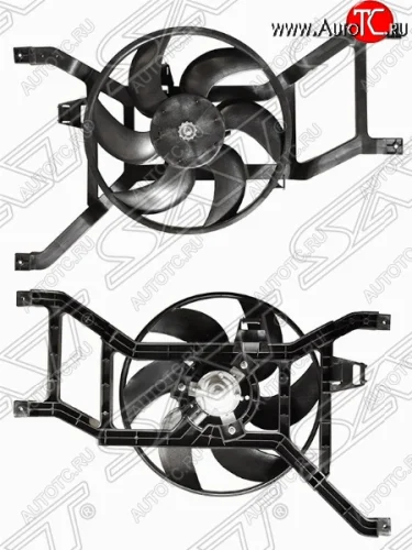 Диффузор радиатора в сборе SAT (без кондиционера) Лада ВАЗ Ларгус дорестайлинг R90 (2012-2021)