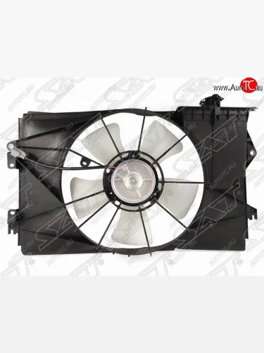 Диффузор радиатора в сборе SAT (с мотором) Toyota Allex E12# рестайлинг (2002-2004)