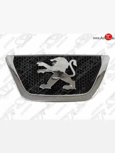 Накладка переднего бампера под эмблему PEUGEOT SAT (к бамперу ST-PG48-000-0) Peugeot 408  дорестайлинг (2010-2017)