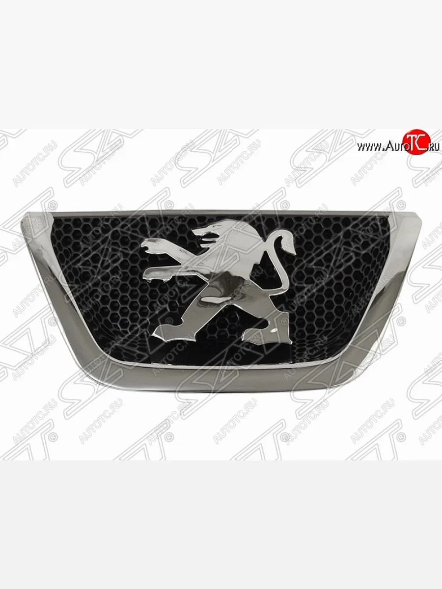 Накладка переднего бампера под эмблему PEUGEOT SAT (к бамперу ST-PG48-000-0) Peugeot 408  дорестайлинг (2010-2017) (Неокрашенная)  в Самаре Самарской области