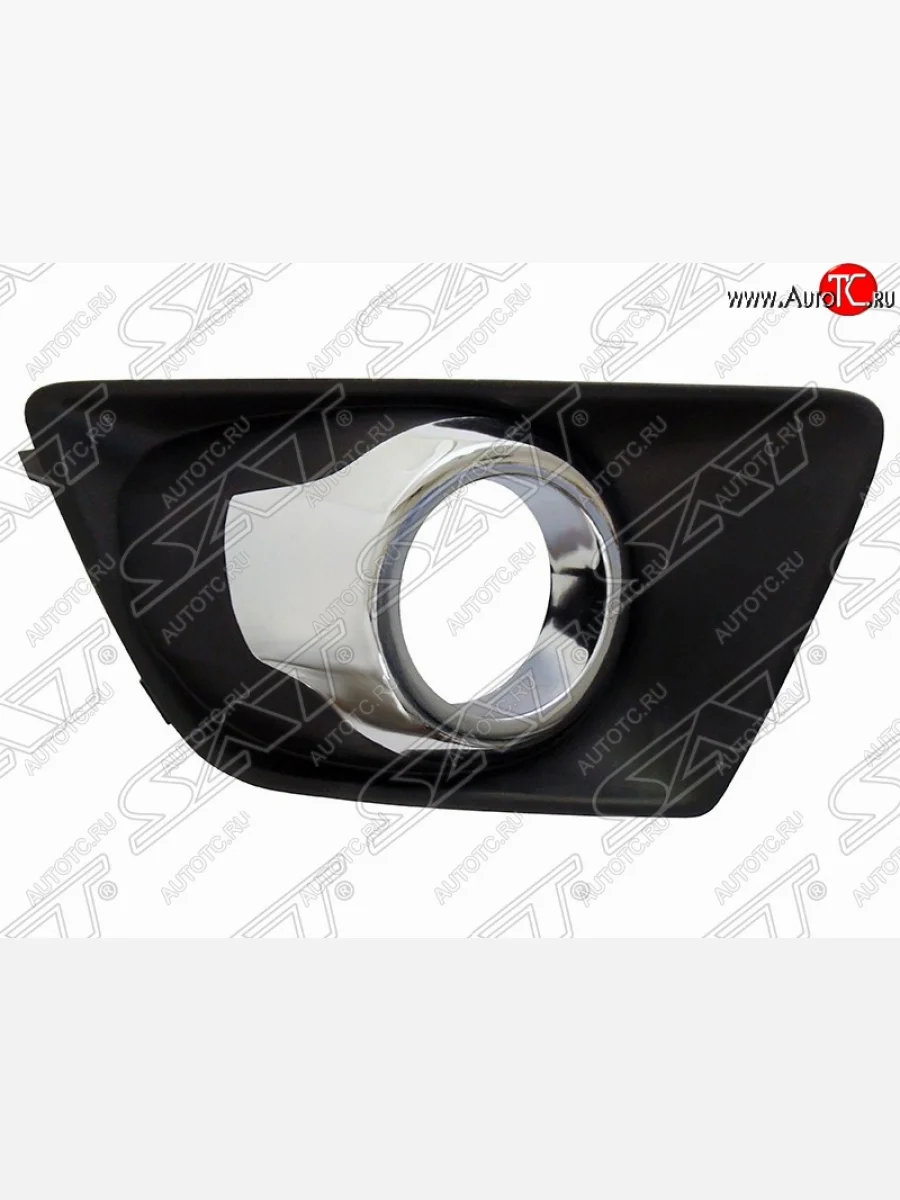 Левая рамка противотуманной фары SAT (хром) Ford EcoSport дорестайлинг (2013-2019)  в Керчи Республика Крым