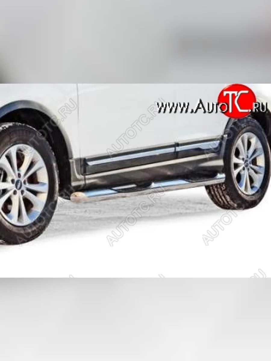 Защита порогов ТехноСфера (Техно Сфера) (нержавейка, с проступью, d76 mm) Chery Tiggo 5 (T21) рестайлинг (2017-2020)  в Керчи Республика Крым