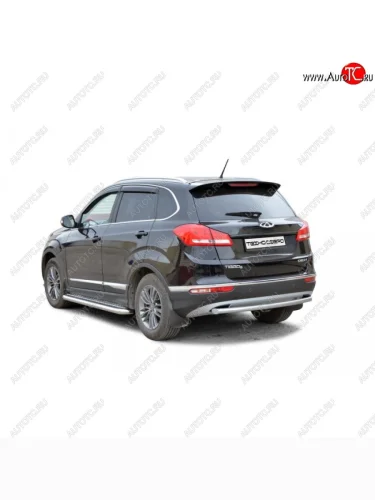 Защита заднего бампера ТехноСфера (Техно Сфера) (нержавейка, d51 mm) Chery Tiggo 5  (T21) (2017-2020) рестайлинг