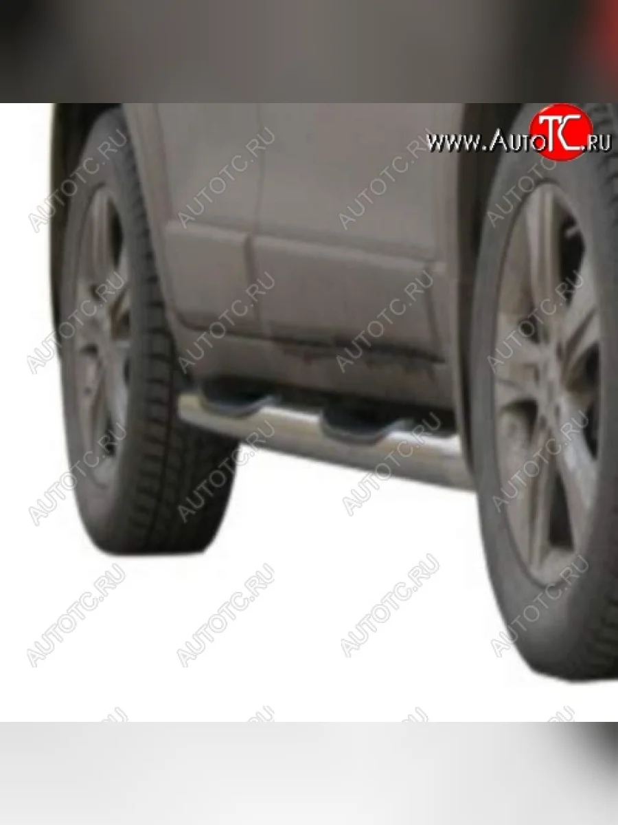 Защита порогов ТехноСфера (Техно Сфера) (нержавейка, с проступью, d76 mm) Chevrolet Trailblazer GM800 дорестайлинг (2012-2016)  в Самаре Самарской области